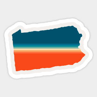 Pennsylvania State Retro Map Sticker